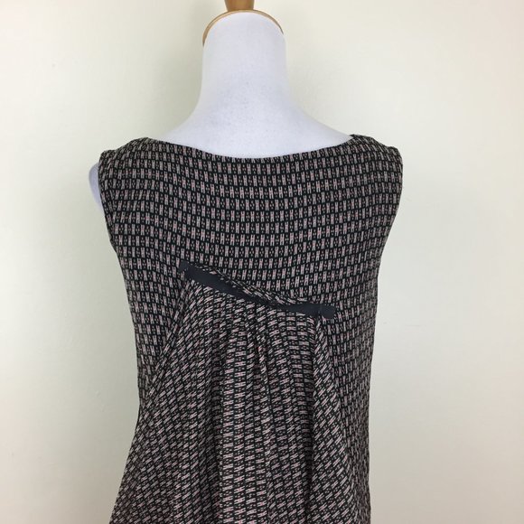 COP COPINE 2ply Fabric Multi-Color Print KANON Bubble Hem Overlay Details Dress - Picture 12 of 13